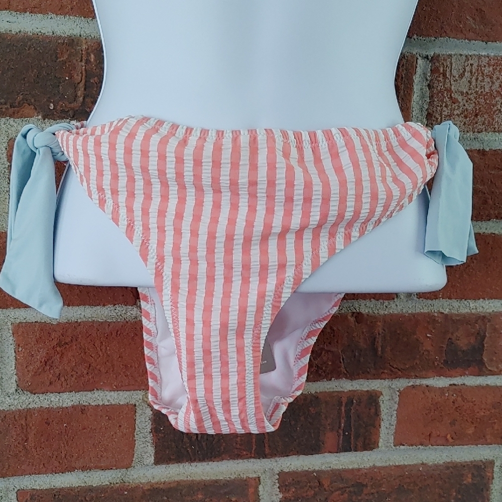 J. Crew Side Tie Striped Bikini Bottom Size M